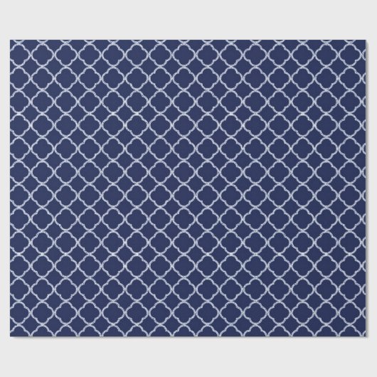 Navy Blue Quaterfolienlattpapier Geschenkpapier (Flach)