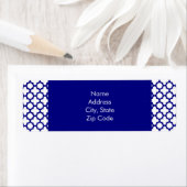 Navy Blue Quatrefoil Pattern (Insitu)