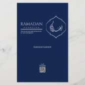 Navy Blue Ramadan Kareem Chocolate Bar Wrapper  Flyer (Vorne)