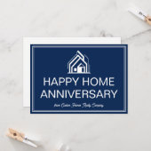 Navy Blue Real Estate Business Custom Marketing Karte (Vorderseite/Rückseite Beispiel)