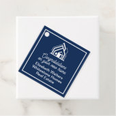 Navy Blue Real Estate Company Customized Party Geschenkanhänger (Beispiel)