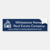 Navy Blue Real Estate Company Personalized Realtor Autoaufkleber (Vorne)