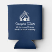 Navy Blue Real Estate Company Personalized Realtor Dosenkühler (Rückseite)