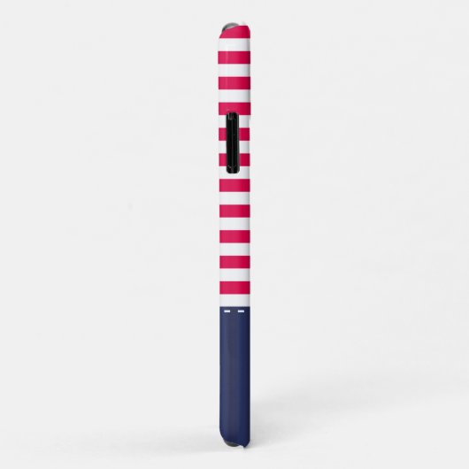 Navy Blue Red Pattern Anker individuell anpassbar Case-Mate iPhone Hülle (Hinten/Rechts)