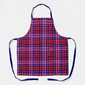 Navy Blue Red Pink Plaid Tartan Design  Schürze (Vorderseite)