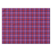 Navy Blue Red Pink Plaid Tartan Design  Tischdecke (Vorderseite (Horizontal))