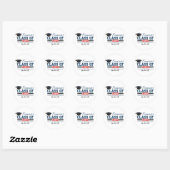 Navy Blue Red Typografy Abschluss Stickers (Blatt)