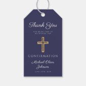 Navy Blue Religious Cross Boy Confirmation Geschenkanhänger (Vorderseite)