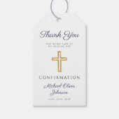 Navy Blue Religious Cross Boy Confirmation Geschenkanhänger (Vorderseite)