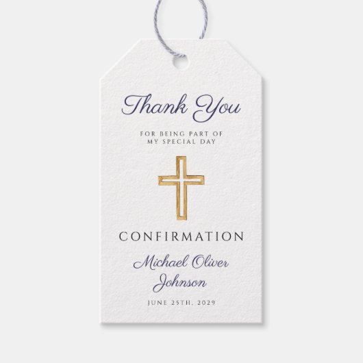 Navy Blue Religious Cross Boy Confirmation Geschenkanhänger (Vorderseite)