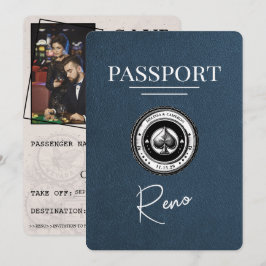 Navy Blue Reno Passport Save the Date
