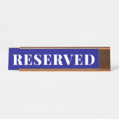 Navy Blue RESERVED Desk Name Plate Schreibtischnamensplakette (Vorderseite )