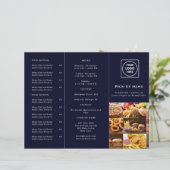 Navy Blue Restaurant Design | Kundenspezifische Zi (Stehend Vorderseite)