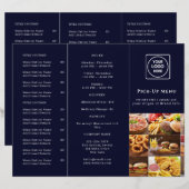 Navy Blue Restaurant Design | Kundenspezifische Zi (Vorne/Hinten)