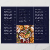 Navy Blue Restaurant Design | Kundenspezifische Zi (Rückseite)