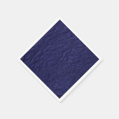 Navy Blue Retro Crumpled Paper Serviette (Ecke)
