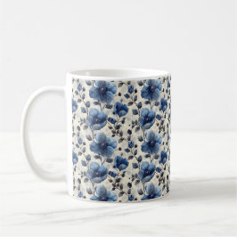 Navy Blue Retro Niedliche Vintage Elegante Chic Bl Kaffeetasse