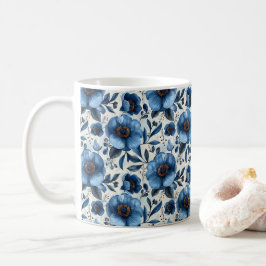 Navy Blue Retro Niedliche Vintage Elegante Chic Bl Kaffeetasse