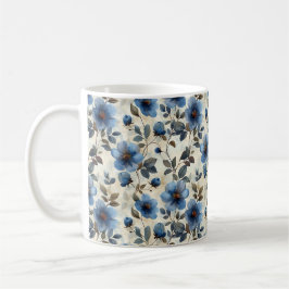 Navy Blue Retro Niedliche Vintage Elegante Chic Bl Kaffeetasse