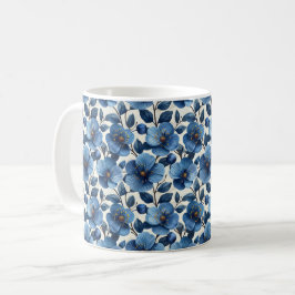 Navy Blue Retro Niedliche Vintage Elegante Chic Bl Kaffeetasse