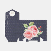 Navy Blue Romantic Floral Brautparty Geschenkschachtel (Ungefaltet)