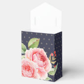 Navy Blue Romantic Floral Brautparty Geschenkschachtel (Geöffnet)