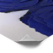 Navy Blue Rose 20 Table Wedding Seating Chart Poster (Ecke)