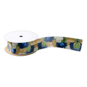 Navy Blue Rose Boho Handfasting Satinband (Spule)