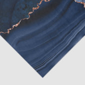 Navy Blue Rose Gold Agate Geode Modern Abstrakt Seidenpapier (Detail)
