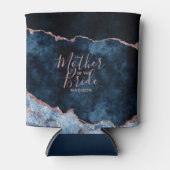 Navy Blue & Rose Gold Agate Mutter der Braut Dosenkühler (Vorderseite)