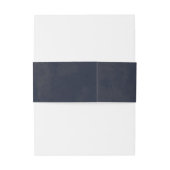 Navy Blue & Rose Gold Foil Rustic Wedgram Einladungsbanderole (Rückseitenbeispiel)