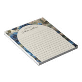 Navy Blue Rose Gold Gilding Lined Personalisiert Notizblock (angewinkelt)