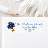 Navy Blue Rose Gold Leaf (Insitu)