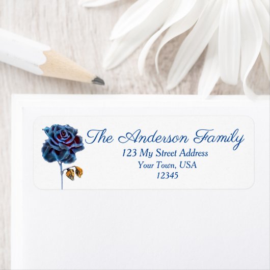 Navy Blue Rose Gold Leaf (Insitu)