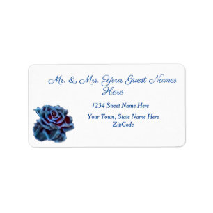 Navy Blue Rose Gold Leaf-Adresse Adressaufkleber