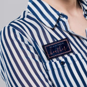 Navy Blue Rose Gold Sprinkled Confetti Party Namenschild