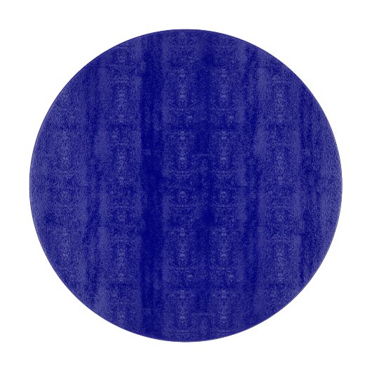Navy Blue Round Glass Cutting Board Schneidebrett (Vorderseite)