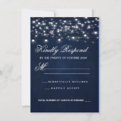 Navy Blue RSVP-Karte (Vorderseite)