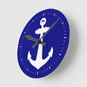 Navy Blue Runde Wanduhr (Winkel)