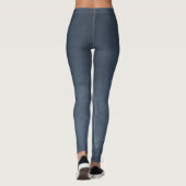 Navy Blue Rustic Abstrakt Leggings (Rückseite)