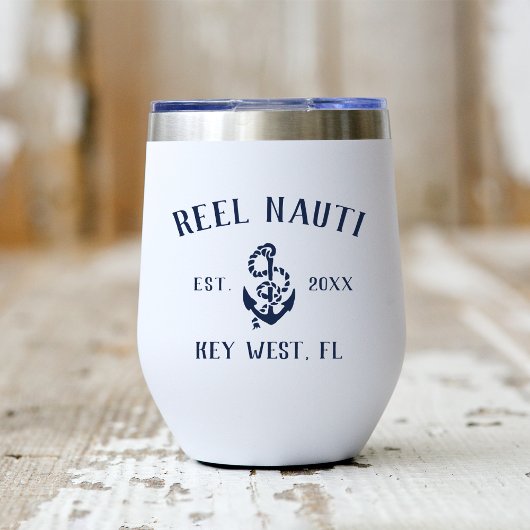 Navy Blue Rustic Anchor | Name des Schiffes