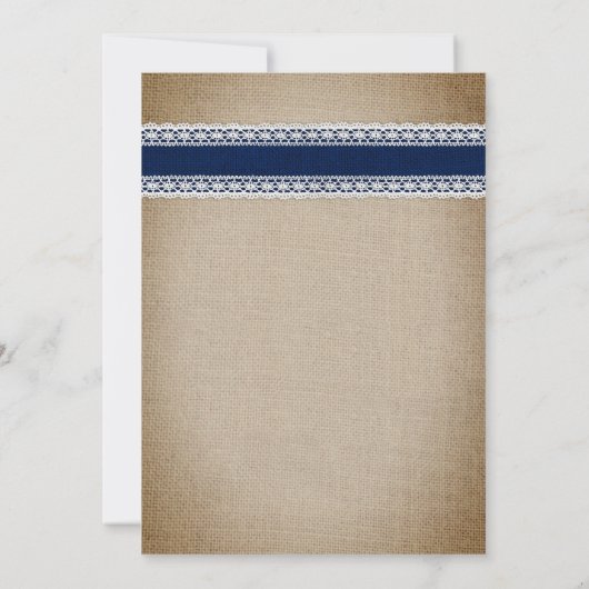 Navy Blue Rustic Sunflower Brautparty Einladung (Rückseite)