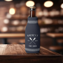 Navy Blue Rustico Oars Personalisiert Lake House Flaschenkühler