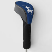 Navy Blue Sagittarius Zodiac Golf Headcover (angewinkelt)