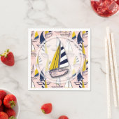 Navy Blue Sailboote Party Serviette (Beispiel)