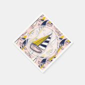 Navy Blue Sailboote Party Serviette (Ecke)
