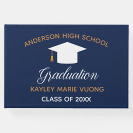 Navy Blue School Abschluss Autograph 2025 Custom Gästebuch