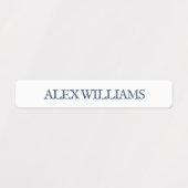 Navy Blue Schreibwriter | Wasserdichte Namensschil Etiketten (Design 1)