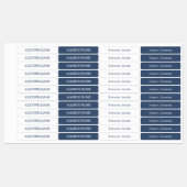 Navy Blue Schreibwriter | Wasserdichte Namensschil Etiketten (Blatt)