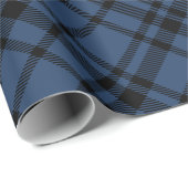 Navy Blue Scottish Tartan Pläd Holiday Geschenkpapier (Rolleneckpunkt)